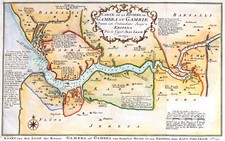 GAMBIA RIVER "Kaart van de loop der Riviere Gambra" 1760 J. van der Schley