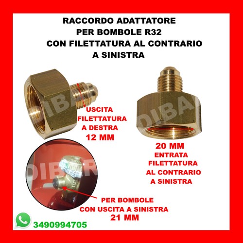 Raccordo per bombole gas - raccordo,