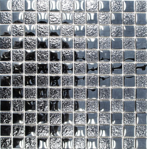 Mosaico nero cucina parete - mosaico,
