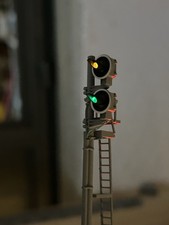 Segnale FS a FIBRA OTTICA, 2 vele tonde, scala H0