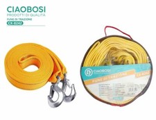 Cinghia Cavo Da Traino Sos Auto Super Resistente Fune Corda 2 Ganci 4 Metri linq