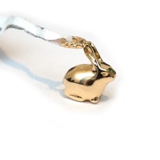 DAVID YURMAN nuovo ciondolo esaltatore coniglietto coniglietto oro giallo 18 carati