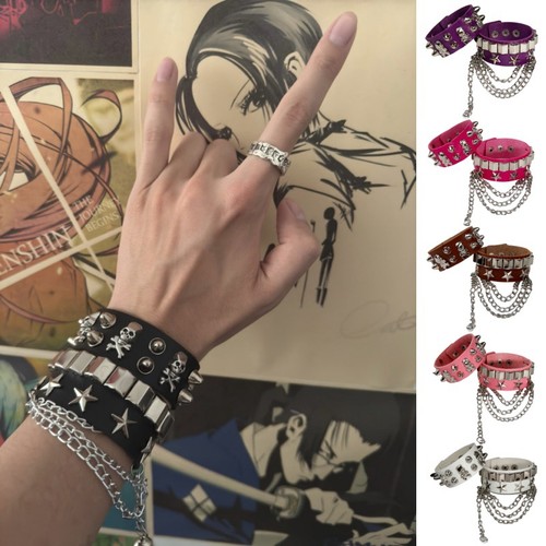 Bracciale donna uomo punk