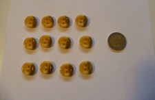 12 BOTTONI 2 FORI RESINA SFUMATA GIALLO BEIGE DIAMETRO 1,8 CM EFFETTO CORNO