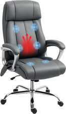 Sedia Da Ufficio Massaggiante a 6 Punti, Vibrante E Inclinabile, Poltrona Da Uff