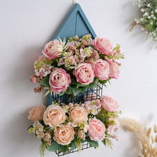 Bouquet di rose in tessuto finto per decorazione matrimonio e composizione floreale casa