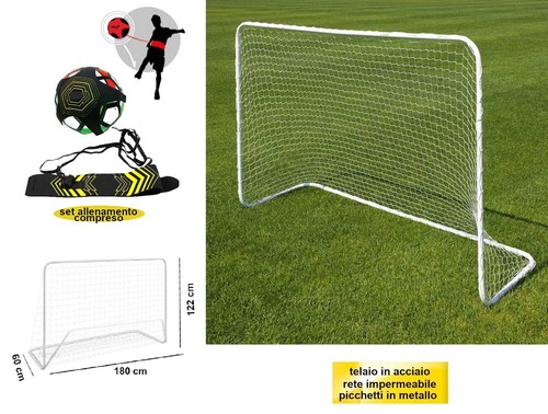 Porta calcio acciaio con - da,