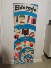 gelati Eldoaro bambino cowboy targa tabella lire insegna gelato cartello vintage