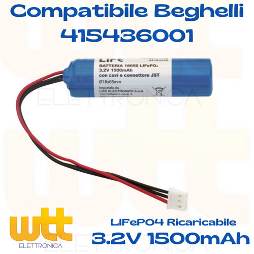 Batteria lifepo4 beghelli - batteria,