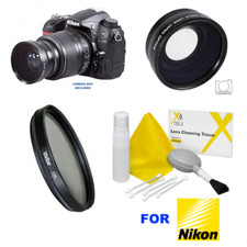 Obiettivo grandangolare macro close up fisheye per Nikon D3300 D3200 D3100 + FILTRO CPL