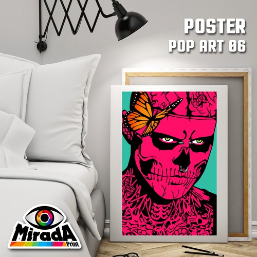 Poster pop art - pop, skull
