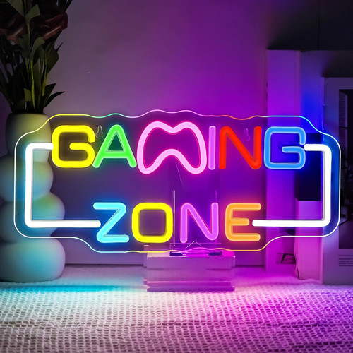 Gaming zone scritte neon - gaming,