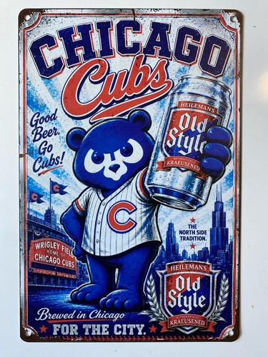 Insegna birra chicago cubs - birra,