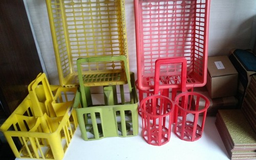 Stock cestelli bottiglie porta