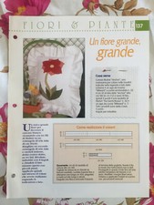 Schema punto croce Ricamo Fiori e piante Un fiore grande cuscino