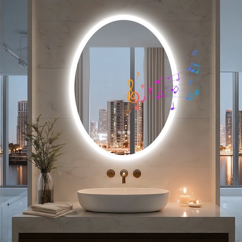 Specchio bagno ovale led - specchio,