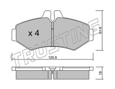 Trusting 588.0 brake pad set
