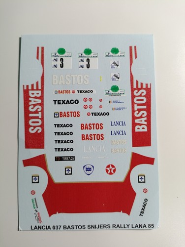Decals lancia 037 - decals, bastos