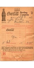 Coca cola 1923 ricevuta - 1923,