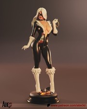 Statua gatto nero stampa 3D non dipinta/non assemblata