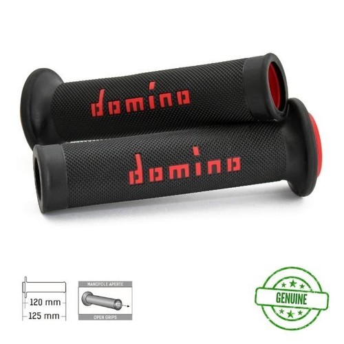 Manopole domino rosso - rosso/nero, per