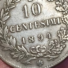 👑  10 Centesimi 1894