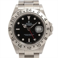 Rolex Explorer II 16570 SS SS AT quadrante nero 2 collegamenti aggiuntivi