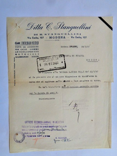 Stanguellini cicli bianchi - stanguellini,