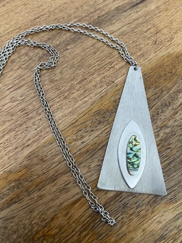 Collana vintage grossa acciaio - vintage,