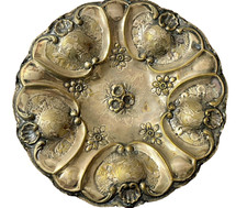 Piatto Frutta Argento 10/1000 Vintage Lavorato a Mano - 33cm - Design Floreale