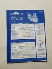 KTM catalogo ricambi MOTORE 502 125 1991 originale Engine Spare Parts Catalogue