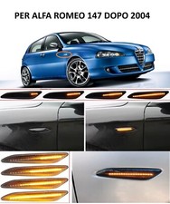 FRECCE LATERALI LED DINAMICHE PROGRESSIVE ALFA 147 SERIE 2 DOPO 2004 NERO FUME'