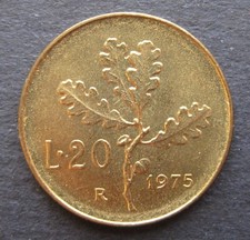 ITALIA REPUBBLICA 1975 20 Lire