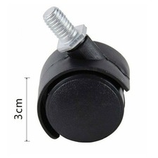 SET 4 RUOTE GIREVOLI RICAMBIO PER SEDIE MOBILI POLTRONE UFFICIO 3 CM 91486