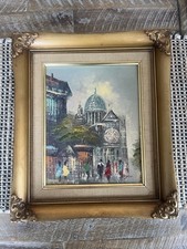 Dipinto olio paesaggio urbano