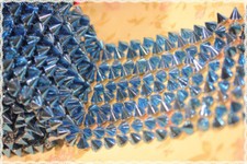 1mt rete - nastro di borchie a cono 10mm in resina da cucire o incollare