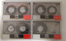 Lotto 4x TDK D 60 90 1988 SENZA SCRITTE musicassette vergini cassette tape