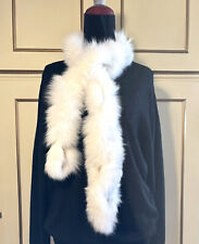 SCIARPA/COLLO IN PELLICCIA DI VOLPE BIANCA - ARTIGIANALE