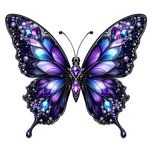 Adesivi farfalla diamante - adesivi,