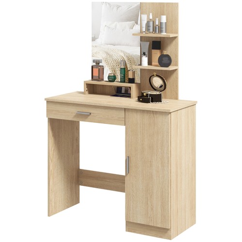 Homcom tavolo trucco acero - da,