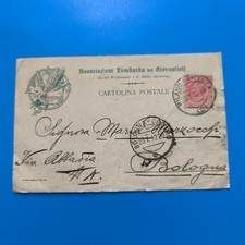 ASSOCIAZIONE LOMBARDA DEI GIORNALISTI - CARTOLINA PICCOLA VECCHIA USATA 1912 
