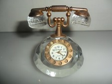 SWAROVSKI Crystal TELEFONO CON OROLOGIO OGGETTO DA COLLEZIONE 