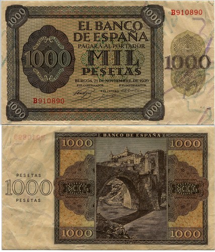 España 1000 pesetas 1936 - 1000,