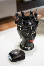 TESTA DI MORO H.CM 42 IN CERAMICA DI CALTAGIRONE FATTA E DECORATA A MANO