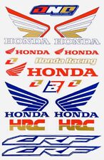 Adesivi honda Racing HRC CRF a fondo trasparente 250 450 rally SUPER MOTARD Blu