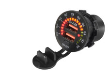 Voltmetro  2 presa usb da