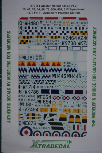Xtradecal 72114 alto - 1/72,