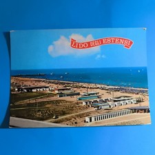 LIDO DEGLI ESTENSI - FERRARA - SPIAGGIA  DALL' AEREO  VECCHIA CARTOLINA A COLORI