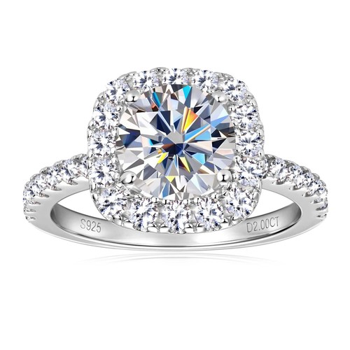 Anello halo 2ct vvs1 ottimo - d,