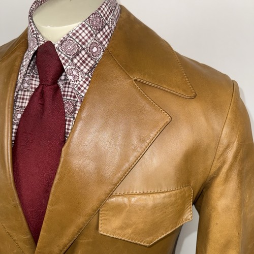 Giacca blazer pelle vintage